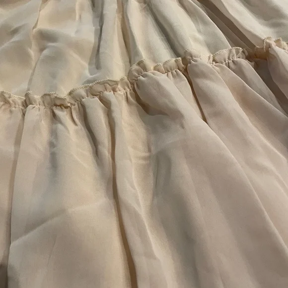 Missord Plunging Neck Frill Ruffle Hem Chiffon Dress